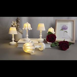 European Vintage Fine-Pattern LED Table Night Light for Bedside Bedroom Decoration Please Check the Selected Variation Size Colour Quantity Compatibility and Package Contents Shown in Product Images Before Ordering