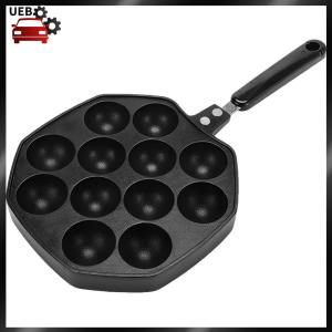 [Ueb Wholesale Mall]Nonstick Grilling Pan Cooking Plate 12 Compartment Holes Octopuses Meat Balls Mold Octopus Ball Maker for Baking Cooking