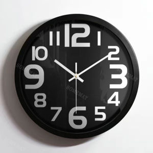 SOMEMAY Jam Dinding Bingkai logam M34/ Jam dinding tempel  diameter 30 cm/ Jam dinding aesthetic