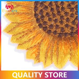[Eleanor] 5Pcs Sunflower Sew on/Iron on Embroidered Patch Diy Craft Clothes Applique