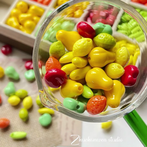 Lightweight Plastic Beads Lemon For Safe And Childrens