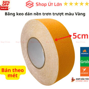 Băng keo nhám màu Vàng rộng 5cm dán nền - cầu thang chống trơn trượt bán theo mét - Shop Út Lớn