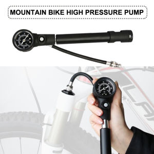 Bơm Lốp Động Cơ Xe Đạp Mini Máy Đo Áp Suất Lốp Hút Bơm Không Khí Treo MTB 300psi Bơm Phuộc Trước Giảm Xóc Xe Đạp