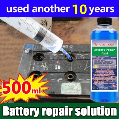 【Tidak perlu mengganti baterai】500ml cairan perbaikan baterai cairan baterai solusi air elektrolit air untuk baterai dengan alat gratis
