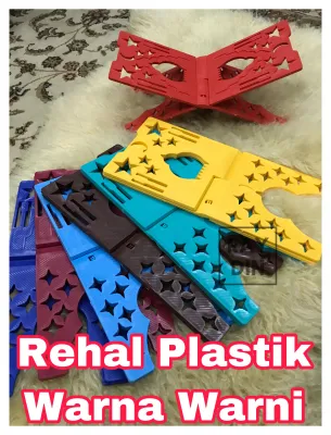 Papan Rehal Plastik Ringan Lipat Warna Warni Rihal Al Quran Muqaddam Iqra Corak Ukir Mengaji Rumah Anak Cheap Murah