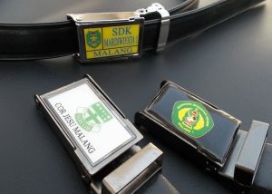 Sabuk Logo Sekolah TK SD Atau MI (Minimal Pembelian 30 Pcs)/Custom Ikat pinggang Logo Sekolah/ikat Pinggang Logo sendiri Ukuran 2.5 CM