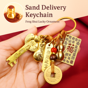 12 Chinese Zodiac Gold Keychain Birth Year Key Ring Charm Animal Sign Horoscope Gift For Men Women