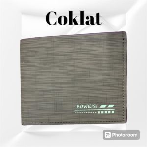 Dompet Pria Remaja dan Dewasa Model Lipat Dua Bahan Kulit Sintetis Terbaru