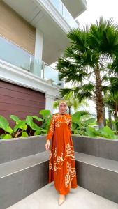 LEAF DRESS GAMIS Twill Candi Mekar gamis BATIK CAP PEKALONGAN