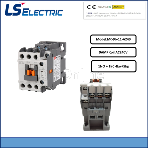 LS AC METASOL CONTACTOR 4KW/5HP ~ 9A ~ 1NO+1NC ~ 110VAC24VAC240VAC415VAC (MC-9b)