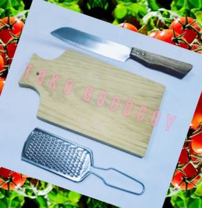 Parutan Keju  Talenan Kayu & Pisau Stainless
