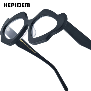 HEPIDEM Acetate Glasses Frame Women Cat Eye Eyeglasses Brand Designer Cateye Japanese Handmade Spectacles Optical Eyewear 9344