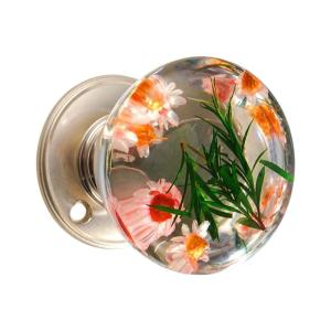 Sphere tay nắm cửa với nghệ thuật côn trùng cá hoa thiết kế đế kim loại nhựa Ergonomic Grip dễ dàng cài đặt