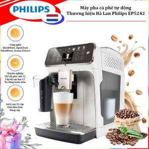 HÀNG CHÍNH HÃNG - Máy pha cà phê tự động Serial 5200 pha 12 loại đồ uống khác nhau. Thương hiệu Hà Lan cao cấp Philips - EP5242/62 - BẢO HÀNH 24 THÁNG