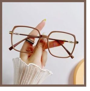 ELMORA | Kacamata Gaya Fashion Wanita Anti Radiasi Persegi Style Korea Bingkai Retro Petak Eyeglasses KC926