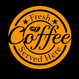 COFFEE SHOP SIGNAGE 24X24 Inches High Quality Cutout Sticker for Indoor/Outdoor