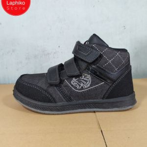 Sepatu sekolah hitam perekat Pro ATT DBC 801 v3 30-38