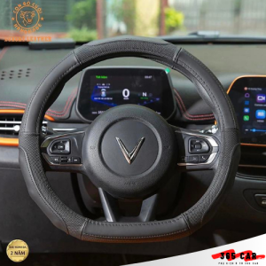 bọc vô lăng Vf3 Bọc vô lăng xe điện Vinfast Vf3 da thật cao cấp hiệu Con Bò Cười chống trầy xước bám bẩn tăng độ bám và giảm trơn trượt khi lái xe bảo hành da 2 năm