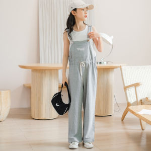 2024 New Summer Spring Pants For Girls Kids Jumpsuits Long Suspender Pants Girl Teenager Fashion Trousers Casual Overalls Winter School Clothing  Autumn