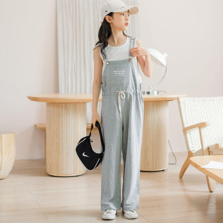 2024 New Summer Spring Pants For Girls Kids Jumpsuits Long