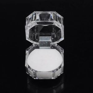 Kotak Cincin Mika Cristal / Jewelry Ring Box Crystal / Wadah Emas Unik / Tempat Perhiasan Untuk Hadiah Kado Souvenir Pernikahan Pertunangan Lamaran - HOMIA