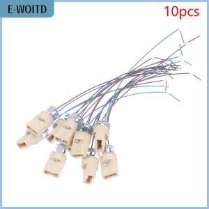 【E-WOITD】 10 20Pcs G9 Light Bulb Socket Ceramic Lamp Base Holder Connector Led Halogen Light LED Lamp Bulb Holder Base Fixture