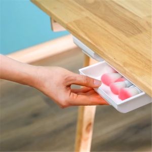 DDK1 เก๊ะใต้โต๊ะ เก๊ะเล็กๆ เก๊ะพลาสติก ลิ้นชักซ่อนใต้โต๊ะ ลิ้นชักติดกาว กล่องลิ้นชักใต้โต๊ะ ลิ้นชักเล็กๆ กล่องลิ้นชักพลาสติก ลิ้นชัก พลาสติกABS