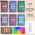 WENSH USB Rechargeable Motion Sensor Wall Light ic 3 colors / RGB RGB Wall Lamp Bedside Lighting Smart Sensor Rechargeable Night Light Bedside. 