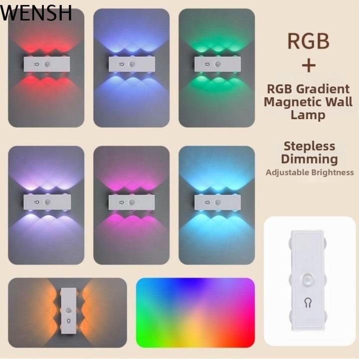 WENSH%20USB%20Rechargeable%20Motion%20Sensor%20Wall%20Light%20ic%203%20colors%20/%20RGB%20RGB%20Wall%20Lamp%20Bedside%20Lighting%20Smart%20Sensor%20Rechargeable%20Night%20Light%20Bedside%20-%20Image%202