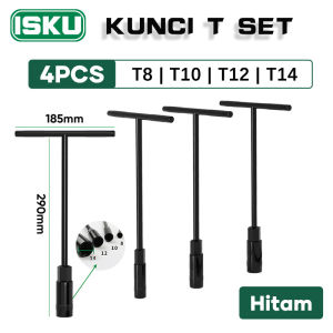 ISKU TOOLS Special Kunci Sok T Set Hitam 4pcs 8-14 mm Kunci T 8 10 12 14 17 MM T-Type Wrench