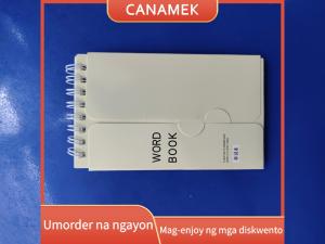 CANAMEK Portable Vocabulary Memory Notepad - Shorthand Spiral Notebook For Planning And Memorization With Cover-Up Feature