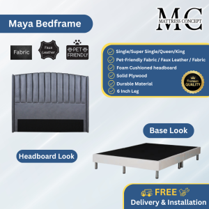 Mattress Concept Maya Divan Bedframe Pet Friendly Fabric/Faux Leather/Fabric All Size Available