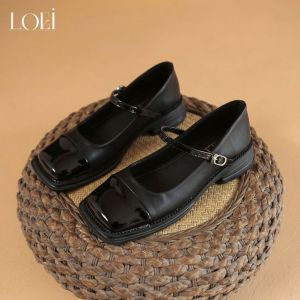 LOEI Zenith Sepatu Hak Chunky Korean Style Sepatu Kerja Pantofel Wanita kekinian 0249