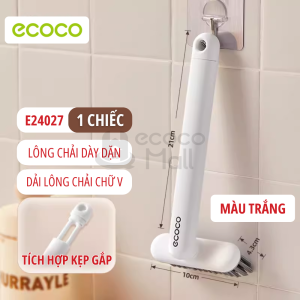 Bàn chải khe góc ECOCO 2in1 xoay 180 độ thông minh Cọ vệ sinh đa năng tích hợp kẹp gắp rác tóc nhà tắm thế hệ mới 24027