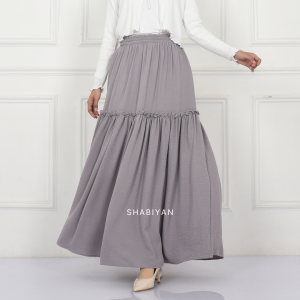 SHABIYAN 584 Rok Kerut Rempel Wanita Panjang Polos