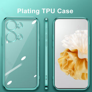 Luxury Plating Straight Square Edge Transparent TPU Soft Phone Case For OnePlus Nord 3 5G/OnePlus Ace 2V 5G Clear Phone Cover With Full Lens Carema Protection Casing case Hot Sale