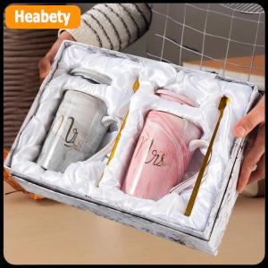【2-3 days delivery】 Mr And Mrs Coffee Mugs Creative Couples Ceramic Cups Wedding Gifts For Newlyweds Cup Set Perfect Gift-Set For Engagement