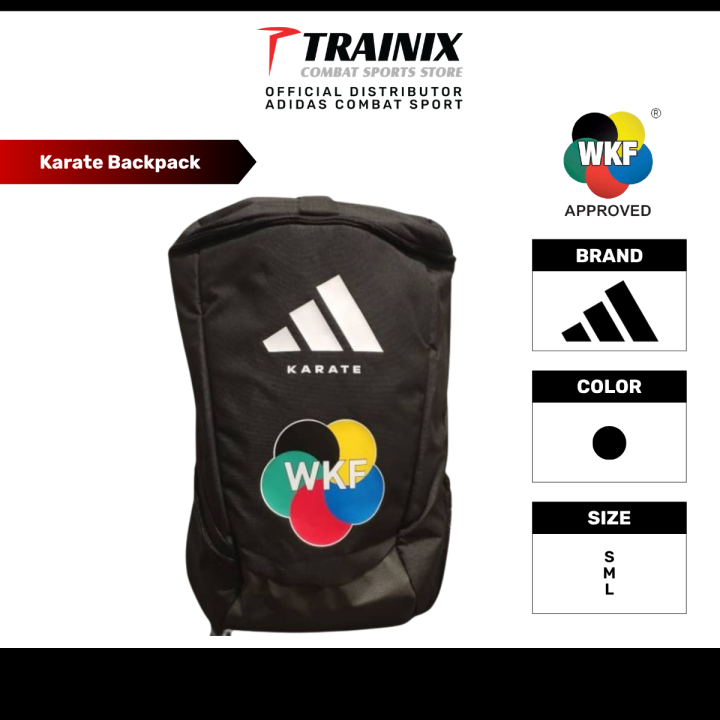 adidas backpack lazada malaysia Adidas Karate WKF Approved Sport Backpack (adiACC090WKF) Sport Bag Beg  Sukan Outdoor Bag Unisex Bag Gym Bag Bag Adidas Bagpack