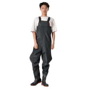PURETEN Waterproof Boots Pants Thickened PVC Shoes Wader Set Outdoor with Shoes Chest Waders Boots Men Women