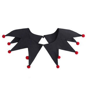 Christmas Clown Decorative Collar with Pointed Design Jester Neckwear for Evening Parties and Cosplay Event Gathering