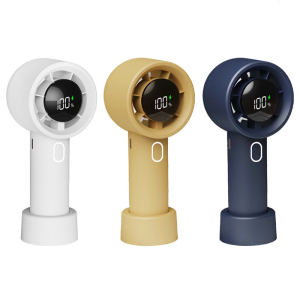 Light Weight Pocket Fan Digital Temperature Display Variable Speed 12H Runtime For Outdoor Camping Use