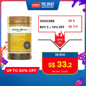 Healthy Care Propolis 2000mg 200 Capsules Maintain Immune System Health Help Enhance General Health and Wellbeing Chemist Warehouse