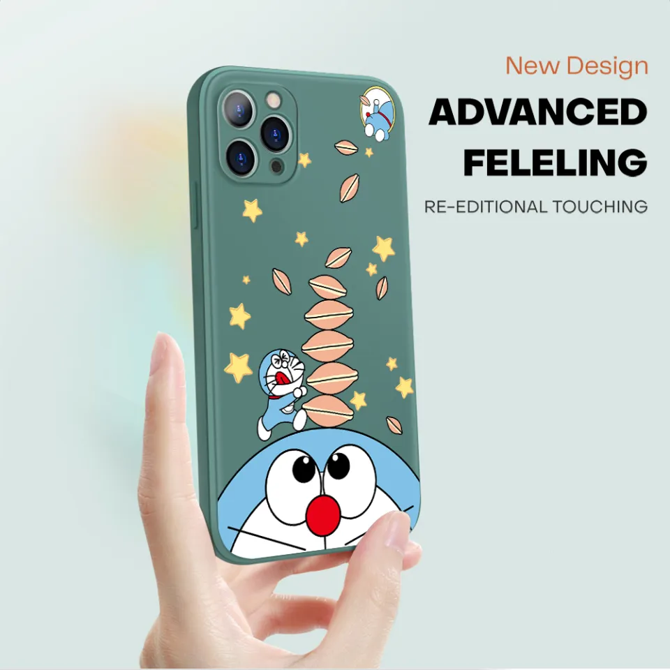 Phone Case For Realme X50 Realme X50 Pro 5G Case Cute Doramon Casing Liquid  Silicone Cases Camera Protect Back Cover