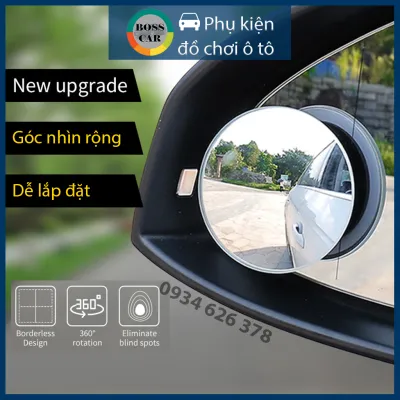 Gương cầu lồi 360 độ chiếu hậu ô tô bộ kính lồi oto xe hơi bộ 2 chiếc gương cầu lồi ô tô 360 độ gắn kính chiếu hậu xe 457 chỗ hỗ trợ tầm nhìn góc rộng có thể xoay 360 độ dùng cho oto xe tải