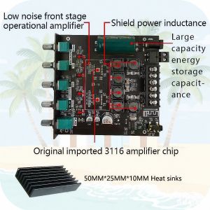 DIY Audio Amplifier Board 2.1 Channel 160W x2 220W Bluetooth Digital Module