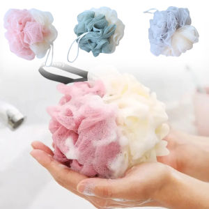 Large Size Bath Ball - Two-color Soft Bath Bubble Flower - Shower Foaming Mesh - Bath Sponge Brush for Exfoliating Scrubber - Skin Care Bathing Accessories