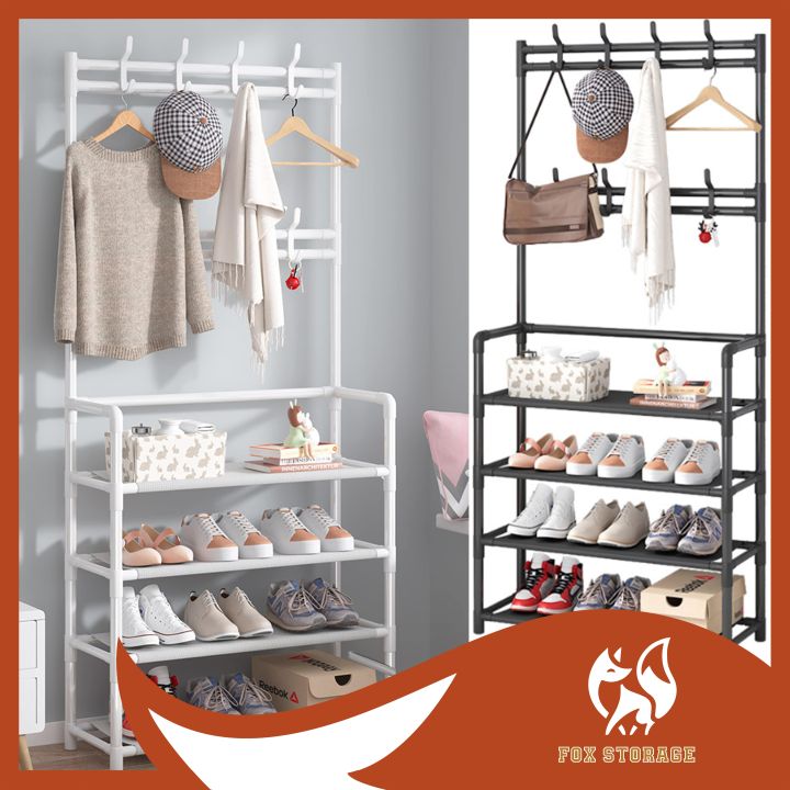 Multi-Layers 4 Tier JY Coat Rack Shoe Shelf Bag Hanger Hat Cloth ...