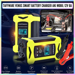 FAST DELIVERY Taffware Charger Aki Mobil Motor Basah dan Kering Super Cepat Otomatis  12V 6A