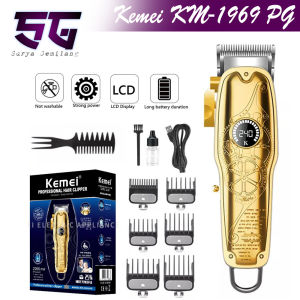 Alat Cukur Kemei KM-1969PG LCD Display Mesin Pangkas Rambut Professional Hair Clipper