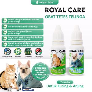 Royal Care obat tetes telinga kucing dan anjing obat pembersih telinga kucing10 ml